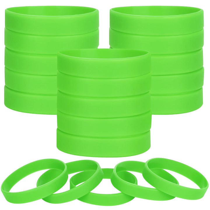 100 Stück Silikon Armbänder, Sport Party Gummi Elastic Armband Grosshandel Bulk-Armband für Kinder E