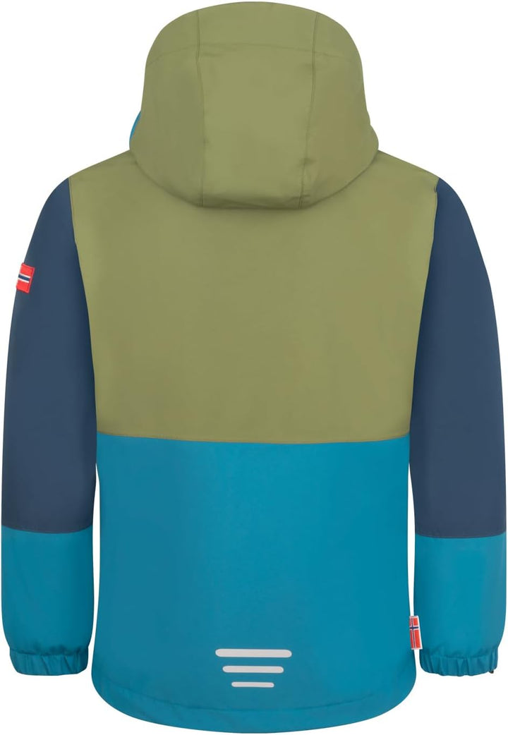 Trollkids wasserdichte atmungsaktive Kinder 3in1 Jacke mit verstellbarer Kapuze und Strickfleece-Inn