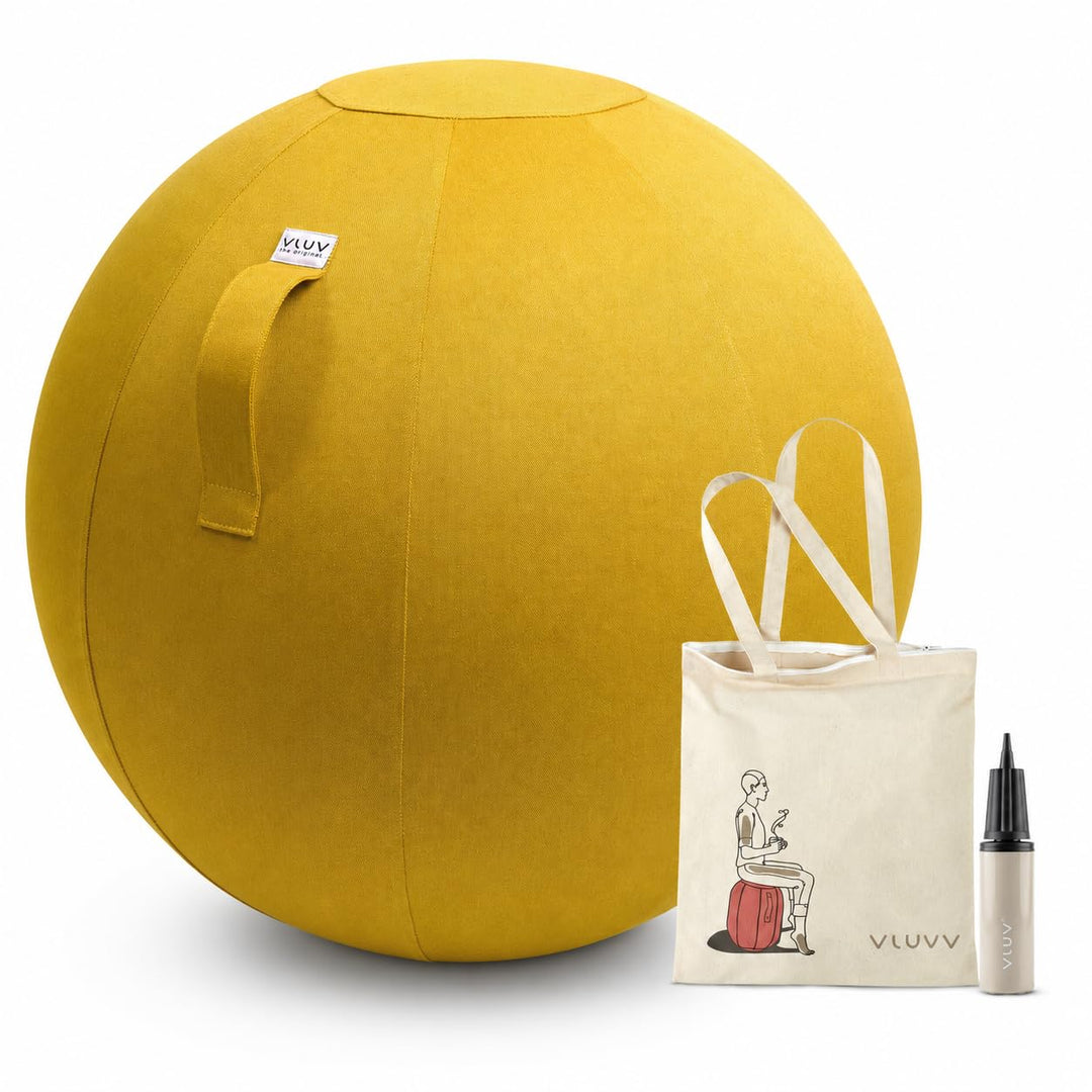VLUV BOL LEIV Stoff-Sitzball, ergonomisches Sitzmöbel für Büro und Zuhause, Möbelbezugsstoff, robust