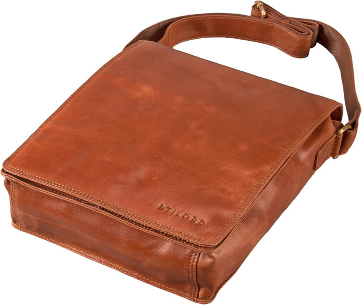 STILORD Lars Vintage Umhängetasche Leder Herren Hochformat für 13,3 Zoll Tablet MacBooks und iPad Sc