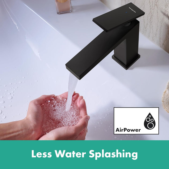 hansgrohe Tecturis E - Waschtischarmatur für Kaltwasser ohne Ablauf, Wasserhahn für Gäste WC mit Aus