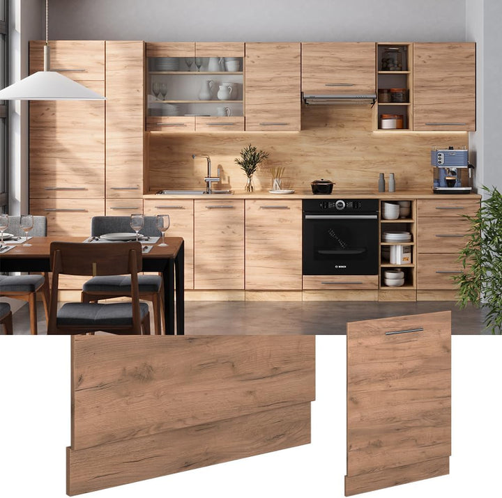 Vicco Geschirrspülblende Fame-Line, Goldkraft Eiche, 60 cm | ohne Arbeitsplatte, zur Kombination mit