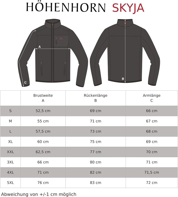 Höhenhorn Skyja Herren Fleece Pullover Herbst Winter Microfleece Sweatshirt Half Zip Fleecepullover