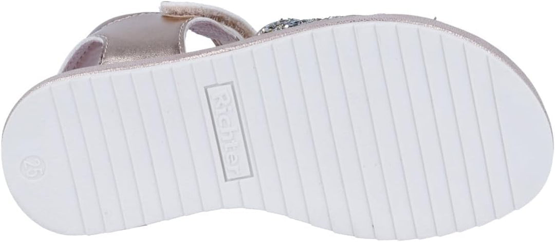 Richter Kinderschuhe Mädchen Halbschuhe Klett Sandale Rosa Freizeit 26 EU Salmon Gold, 26 EU Salmon