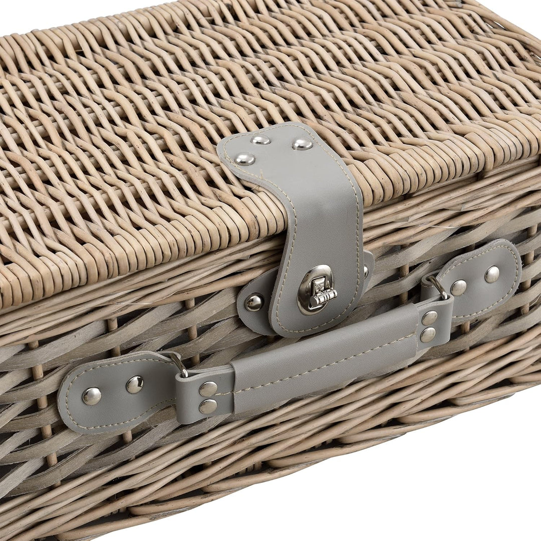casa.pro Picknickkorb für 2 Personen Picknick-Set mit Kühltasche inkl. Geschirr Besteck Korkenzieher