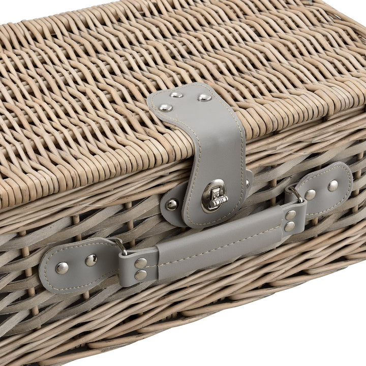 casa.pro Picknickkorb für 2 Personen Picknick-Set mit Kühltasche inkl. Geschirr Besteck Korkenzieher