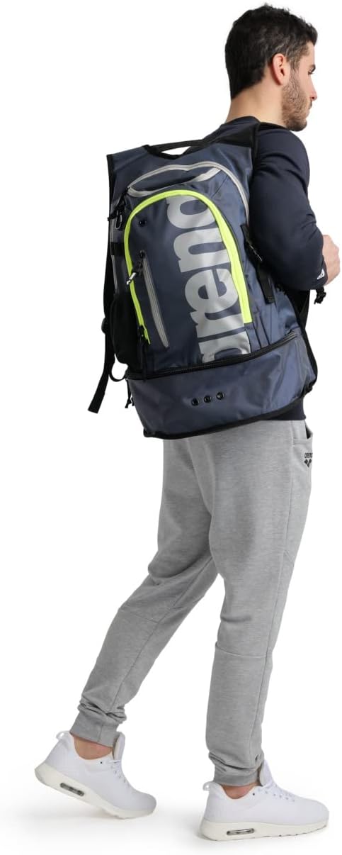 ARENA Unisex Fastpack 3.0 Rucksack (1er Pack) 40 L Navy-neon_yellow, 40 L Navy-neon_yellow