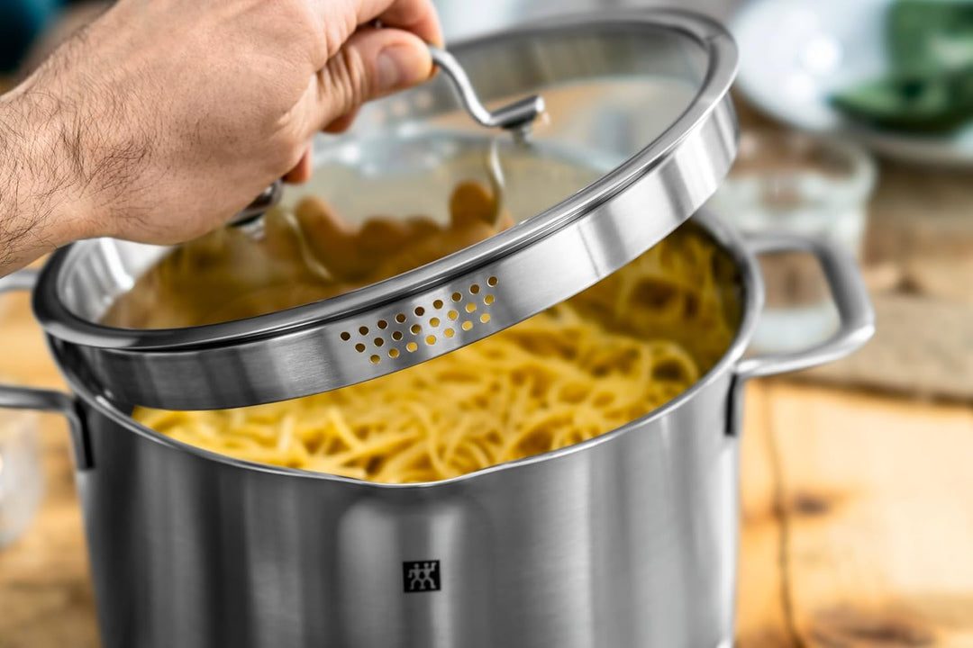 ZWILLING TrueFlow Kochtopfset, 5-teilig, Mit Ausgiessfunktion, Induktionsgeeignet, Edelstahl, Silber