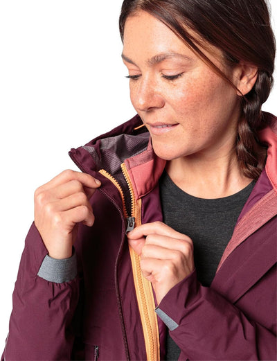 VAUDE Damen Women's Yaras 3in1 Jacket Doppeljacke 46 cassis/brick, 46 cassis/brick