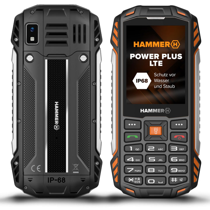 Hammer H Power Plus LTE Outdoor Handy ohne Vertrag, 4000mAh Akku, 128MB Memory, 64MB RAM, 2,8" IPS D