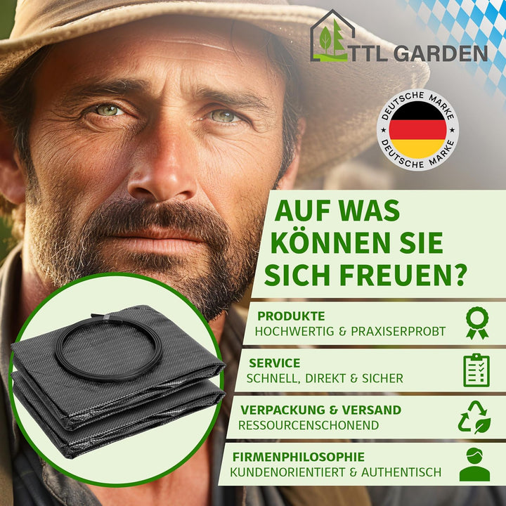 TTL Garden 2x 272L SUPER SOLID Gartensack grau - DOPPELTER BODEN 2x200 gsm extra stabil & reissfest