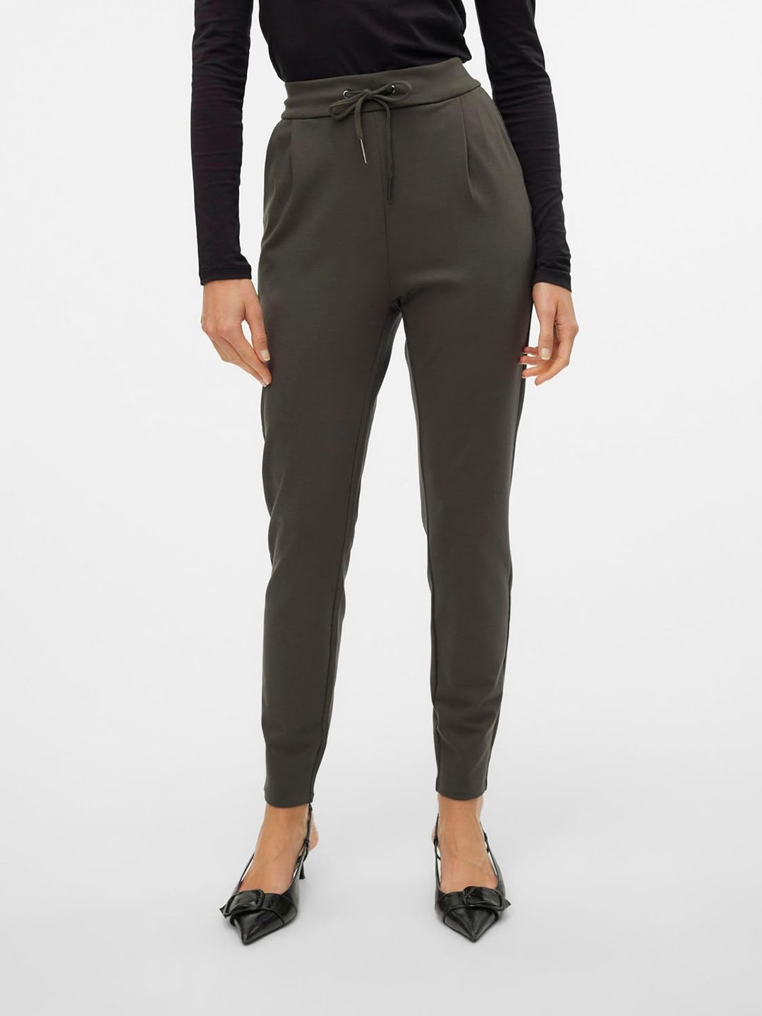 Vero Moda Female Hose VMEVA Mittlere Taille Hose XXS / 28L Peat, XXS / 28L Peat