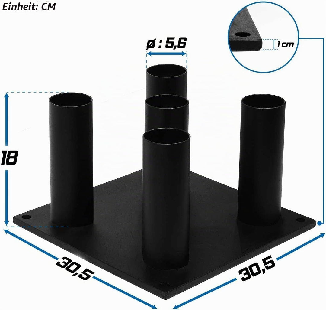 Yes4All Vertikale Langhantelständer für 50mm Langhantel - Home Gym Bar Holder Stand for Up To 9 Stag