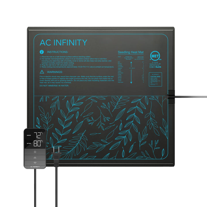 AC Infinity SUNCORE H5 – Heizmatte 50 x 52,7 cm mit digitalem Thermostat, wasserdicht, für Indoor-Ga