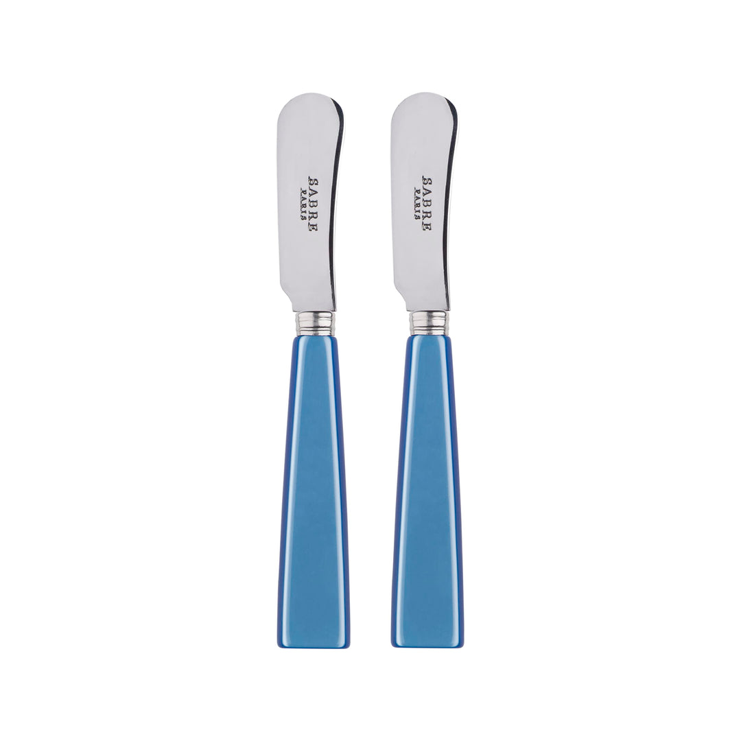 SABRE PARIS - 2er Set Buttermesser 14 cm - Icon - Ideal Für Butter, Aufstrich - Edelstahl & Acryl -