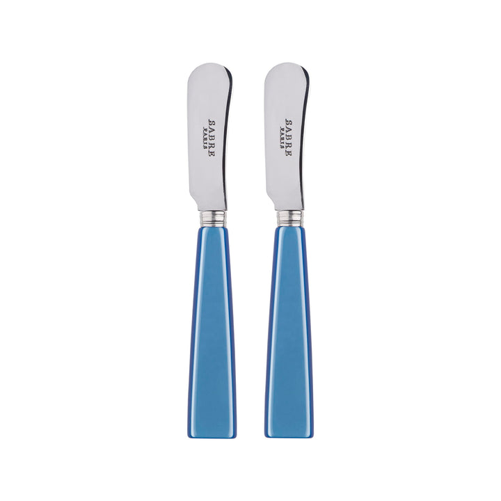 SABRE PARIS - 2er Set Buttermesser 14 cm - Icon - Ideal Für Butter, Aufstrich - Edelstahl & Acryl -