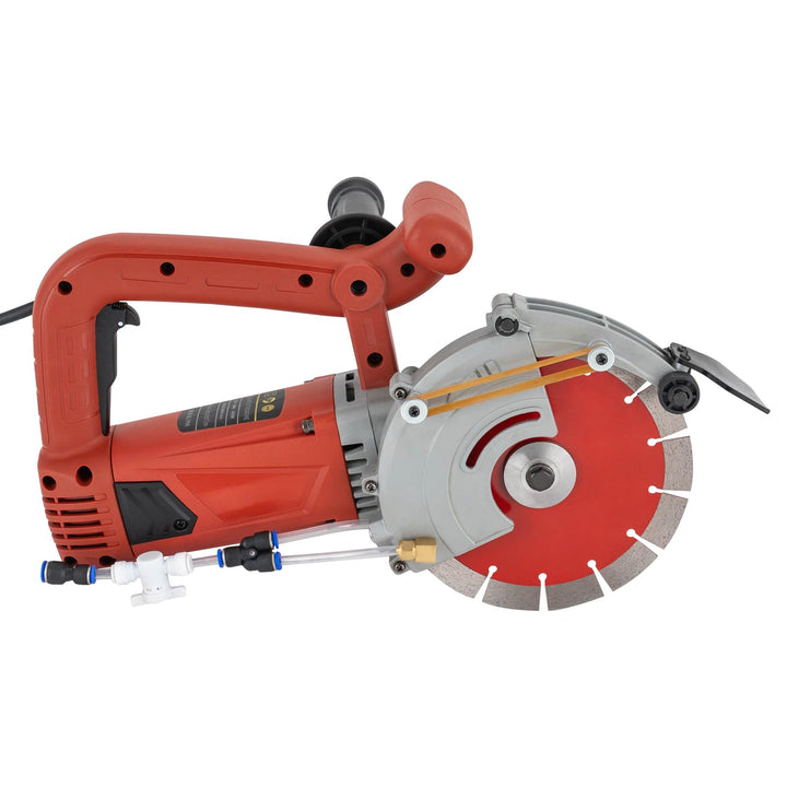 Mauernutfräse 4800W mit Wasserpumpe 71mm Schnitttiefe 190mm Rot | 4800W Kupfermotor, staubarmes Nass