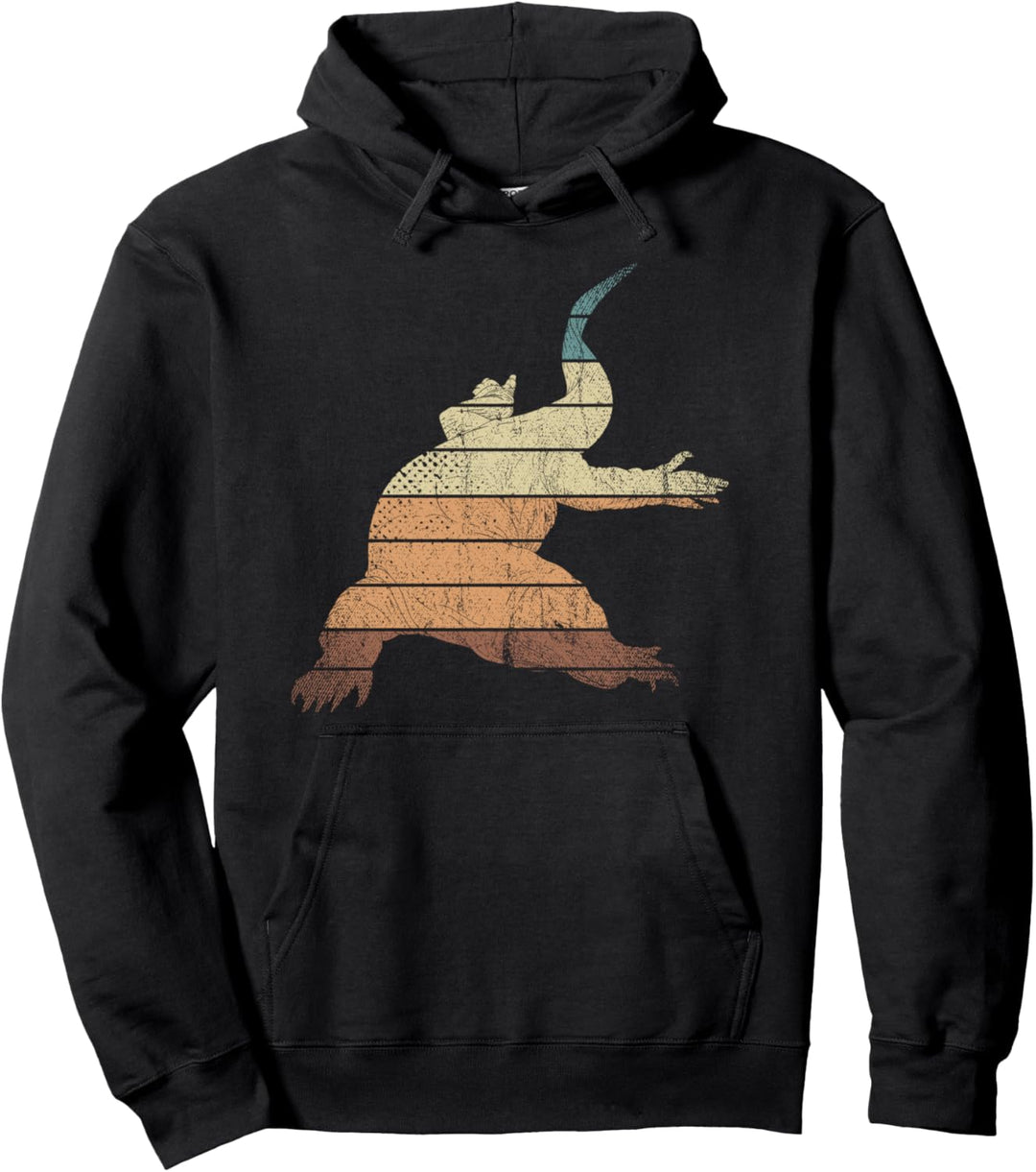 Indonesien Reptil Komodo Drache Waran Retro Komodowaran Pullover Hoodie