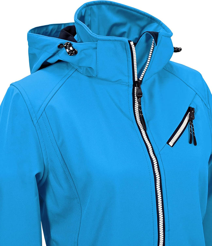MADSea Damen Softshelljacke Funktionsjacke 36 Blau, 36 Blau
