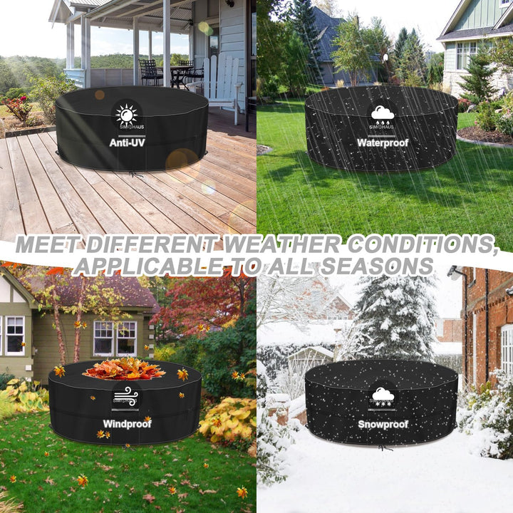 Gartenmöbel Abdeckung Wasserdicht Rund Gartentisch Abdeckung | Tischabdeckung Outdoor Wetterfest Ter