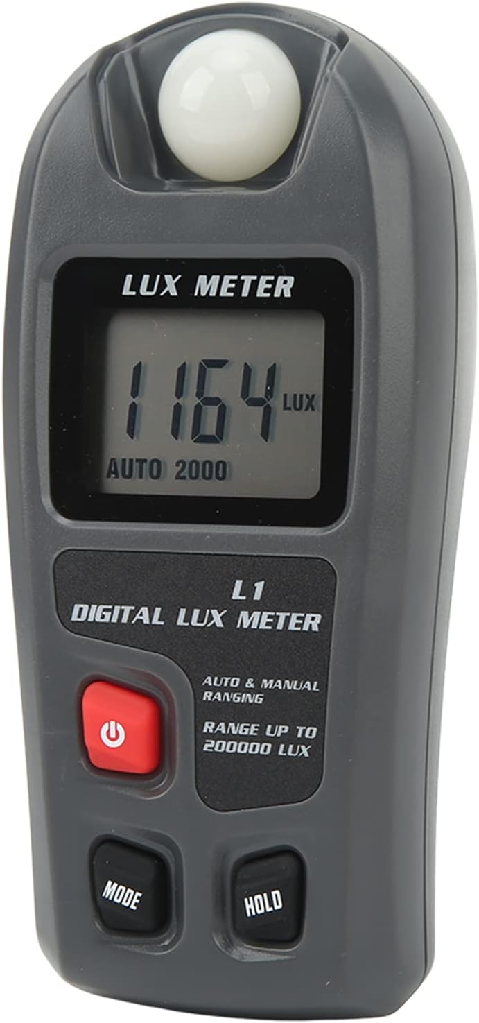 Digitales Beleuchtungsstärke-Belichtungsmessgerät mit LCD-Display, 0~200.000 Lux-Messbereich, Lux/FC