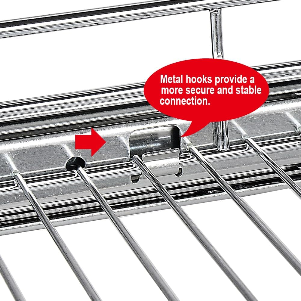 OCG Ausziehbarer Schrank-Organizer mit 2 Etagen (19,1 cm B x 54,6 cm T), ausziehbare Schubladen für