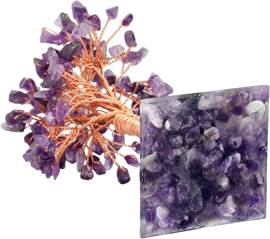 KYEYGWO Geld Baum auf Crystal Base Bonsai Skulptur Figur für Glück Reichtum Gesundheit 5.9"-6.3" hoc