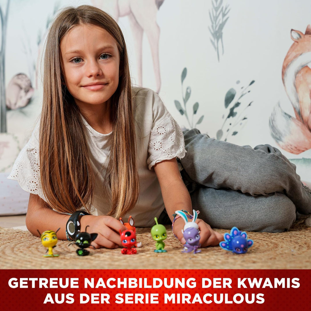 Bandai - Miraculous - Pack mit 8 Kwamis – Miraculous Mini-Figuren Sammlung - Spiel Miraculous Schatu