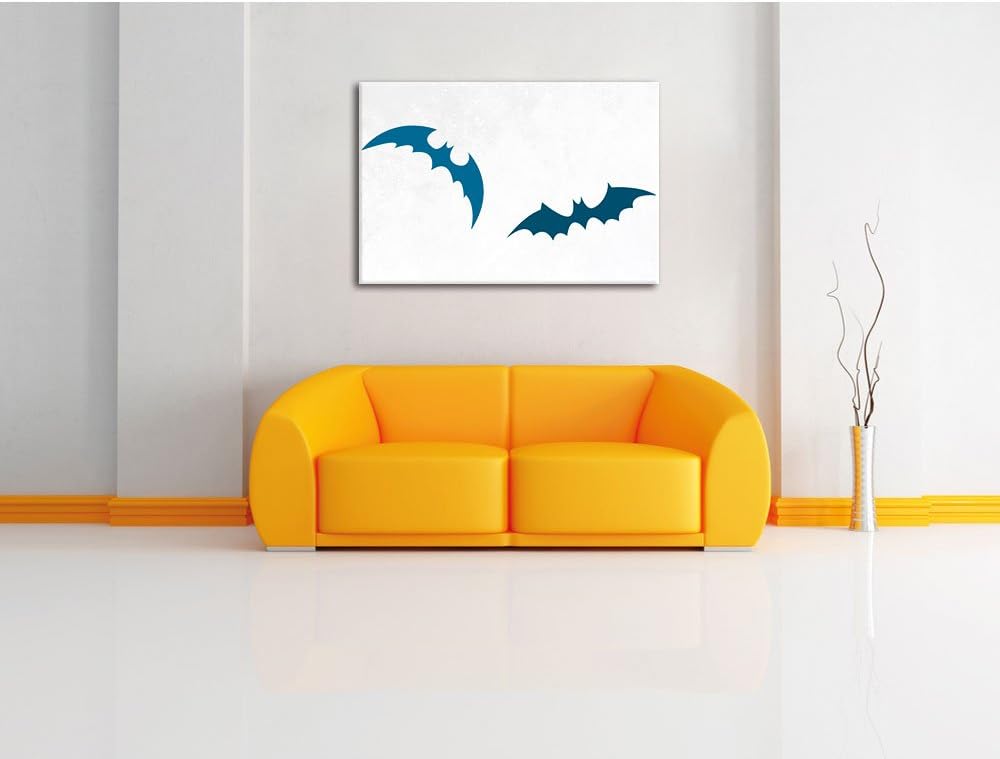 Pixxprint Schaurige Fledermäuse als Leinwandbild/Grösse: 100x70 / Wandbild/Kunstdruck/fertig bespann