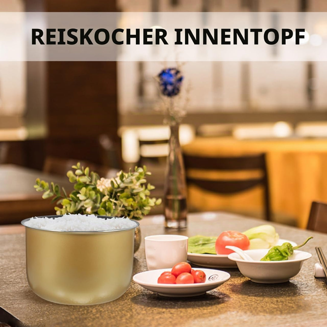 Amosfun Reiskocher Innentopf Ersatz 5L Aluminiumlegierung Antihaftbeschichtung Universell Kompatibel