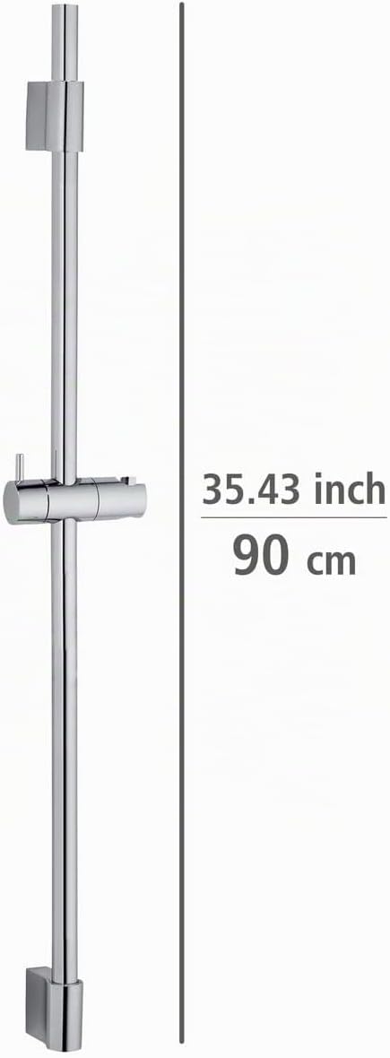 WENKO Duschstange Classic 90 cm, Brausestange mit verstellbarer Halterung für Handbrausen für Dusche