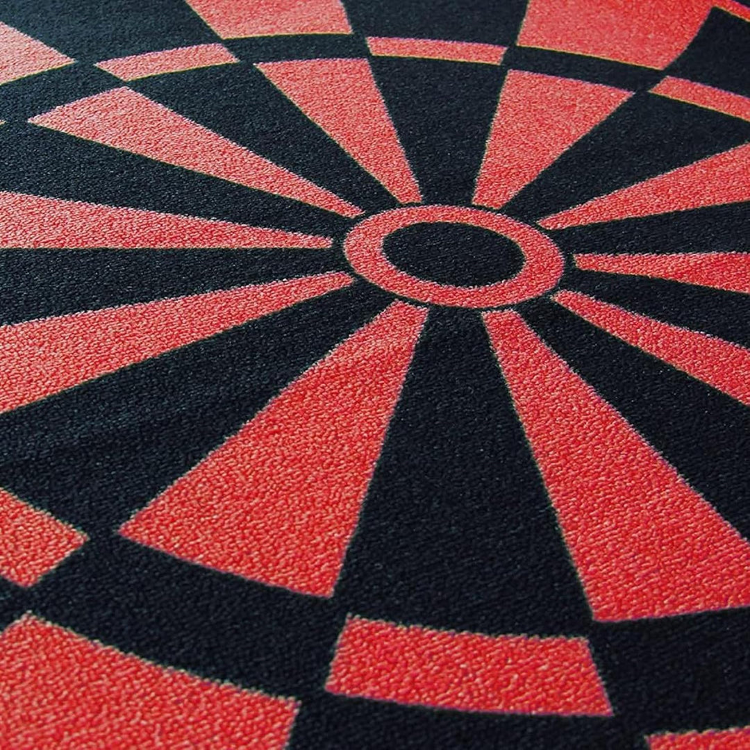 Kingpower Dartteppich mit Abwurflinie, Dart Zubehör mit Motiv, Dartmatte mit Oche, pflegeleichter Te