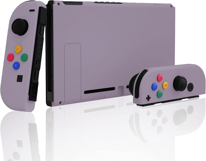 eXtremeRate Hülle Case für Nintendo Switch Joycon/Konsole, Rückgehäuse&Kickstand für Switch Console,