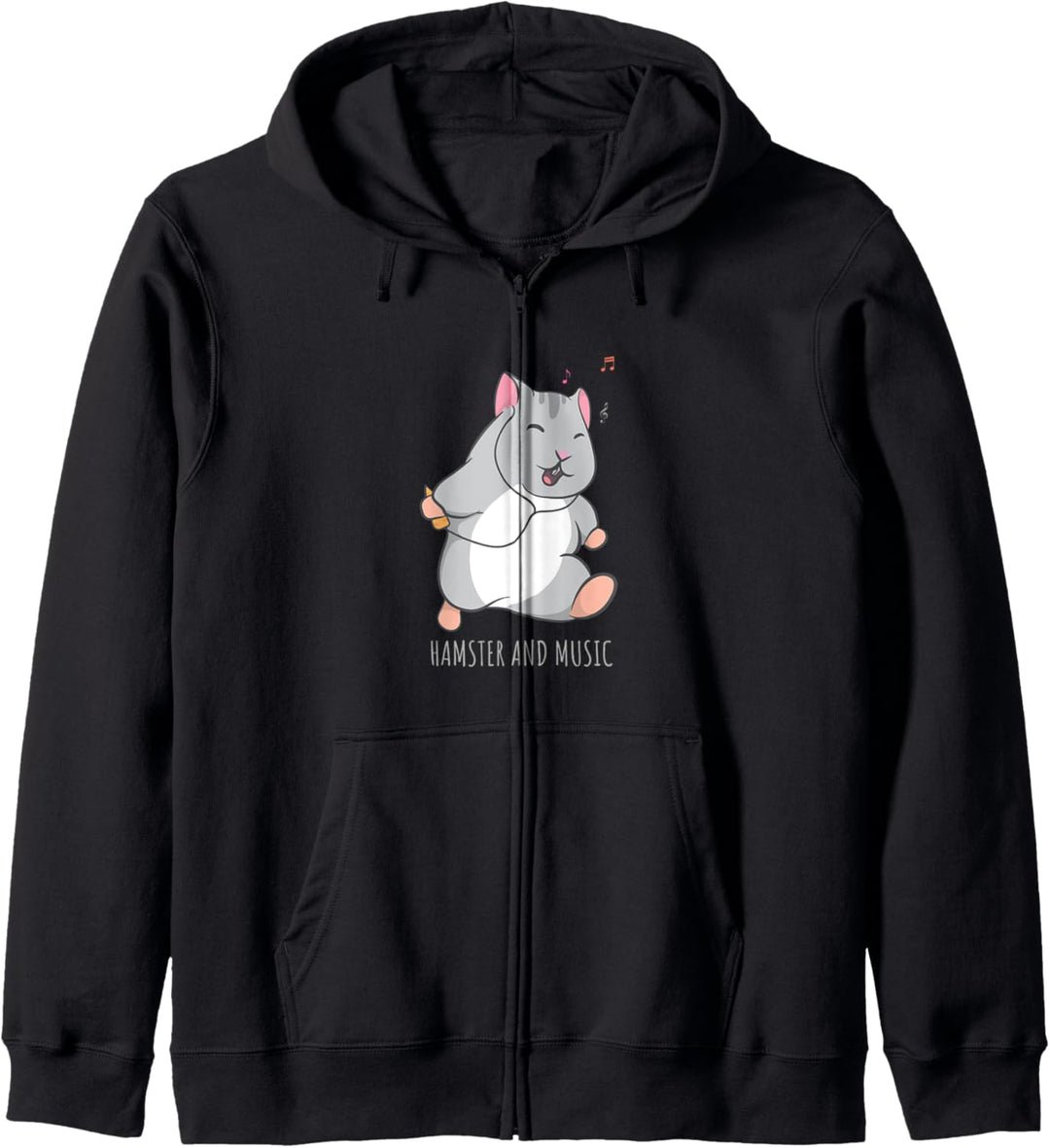 Lustiger Hamster Niedlicher Nager Musiker Kapuzenjacke