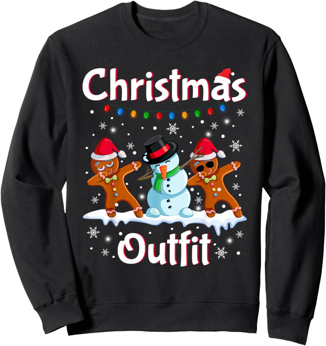 Weihnachtsoutfit Junge Mädchen Weihnachten Schneemann Sweatshirt