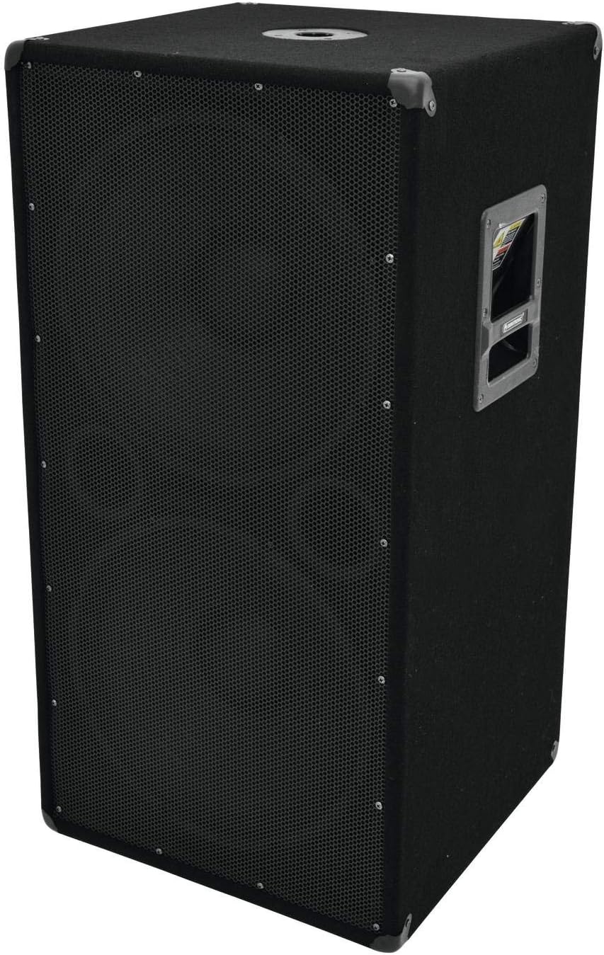 Omnitronic BX-2550 Subwoofer 1200W | 2 x 15" Subwoofer mit 1200 Watt Leistung | Druckvolle Bass-Unte