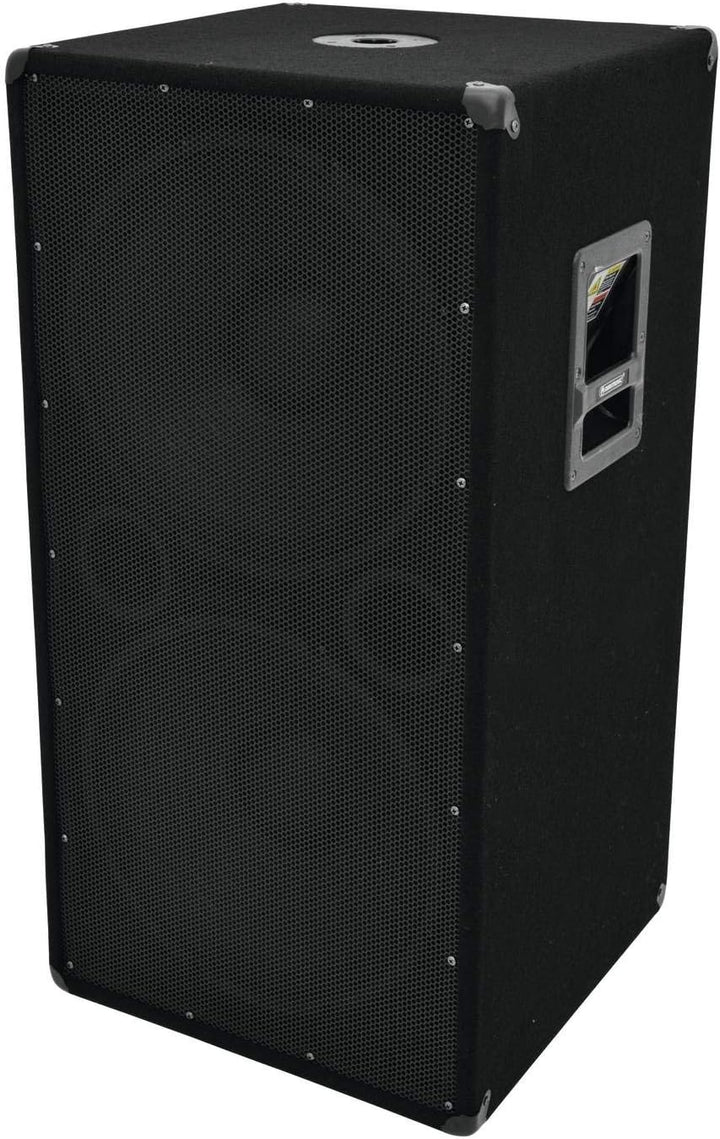 Omnitronic BX-2550 Subwoofer 1200W | 2 x 15" Subwoofer mit 1200 Watt Leistung | Druckvolle Bass-Unte