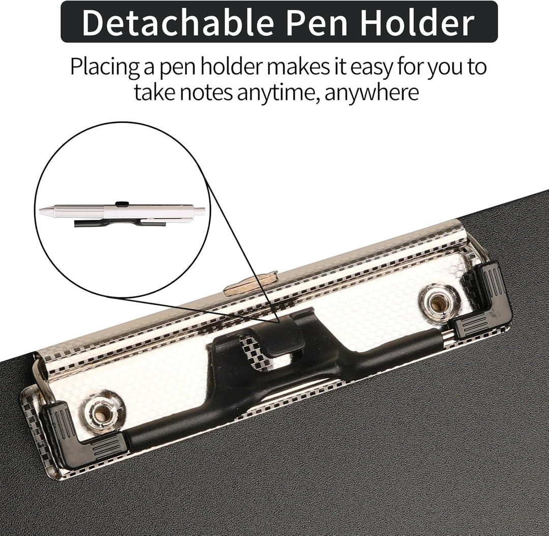 (8 Stück) Klemmbrett A4, Schreibbrett Klemmbretter mit Metalklemme und Stifthalter, Clipboard Schrei