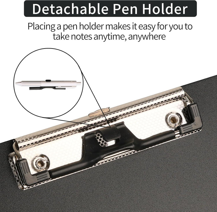 (8 Stück) Klemmbrett A4, Schreibbrett Klemmbretter mit Metalklemme und Stifthalter, Clipboard Schrei
