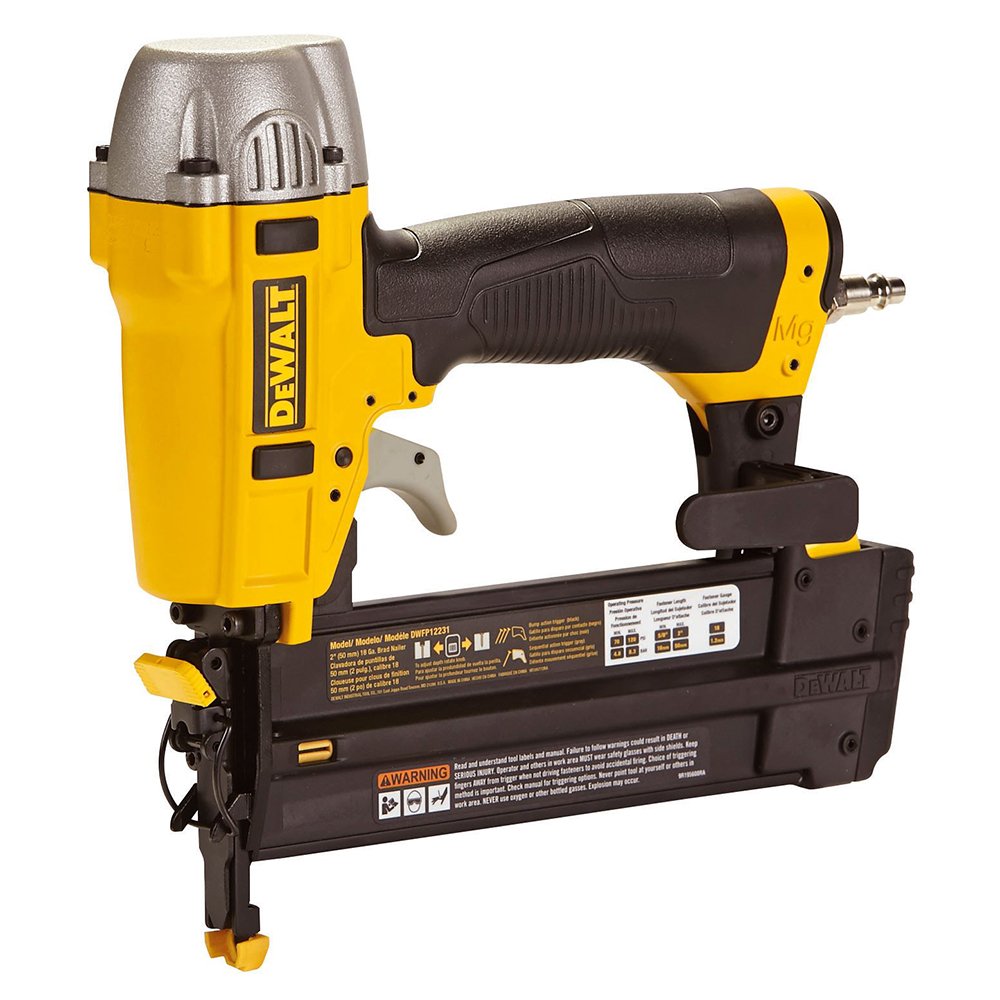 Dewalt DPN1850-XJ DPN1850 Druckluft Nagler ölfrei wartungsfrei 18G 15-50mm mit Koffer, Yellow, m