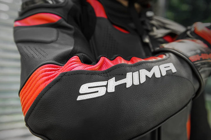 SHIMA CHASE Motorradjacke Herren -Sport Biker Lederjacke Männer Belüftet Sommer mit Schulter Schleif