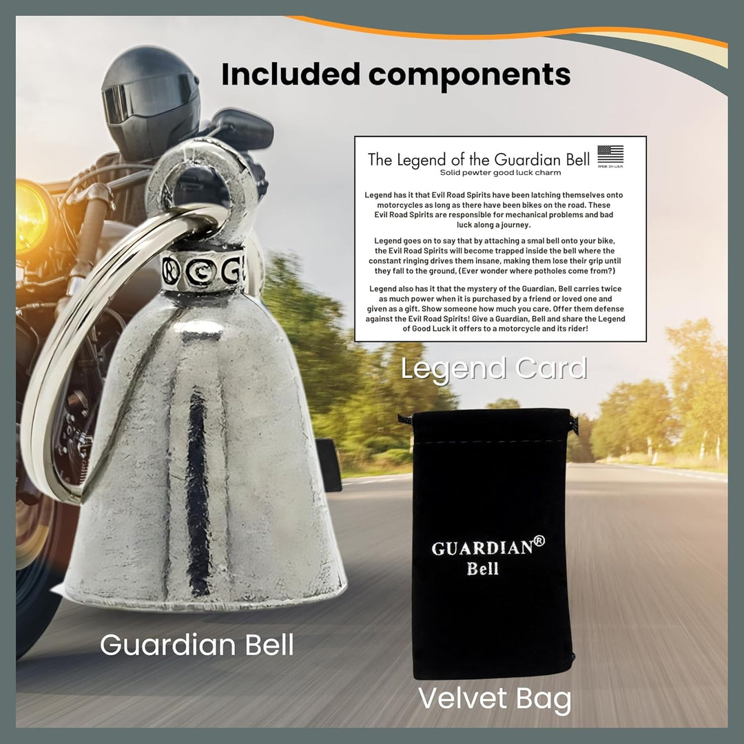 Guardian Bell Irish Celtic Weave Motorrad Biker Luck Gremlin Reitglocke oder Schlüsselanhänger 1, 1