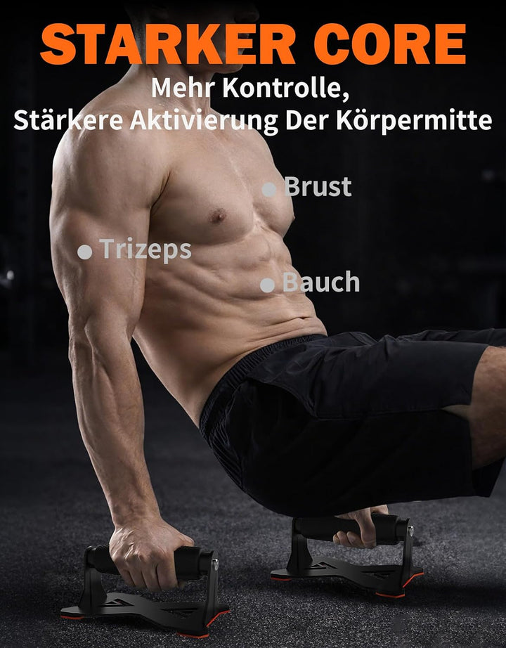 Fitarc Liegestützgriffe, Robuste Stahl Push Up Griffe für Boden, Rutschfeste Liegestützbarren für Mä