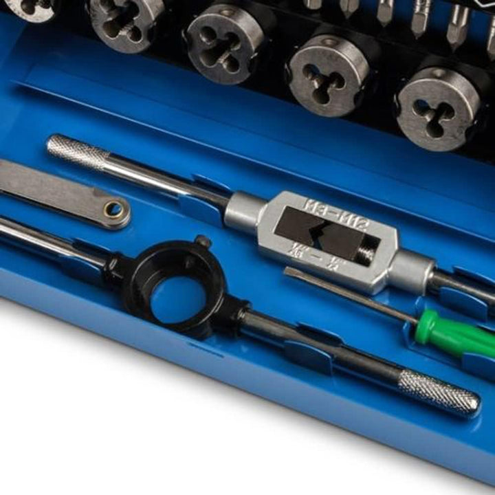 JOIEYOU Gewindeschneider Set, Metrisch Gewindebohrer Set Profi, Kernlochbohrer, Gewindeschneidsatz u