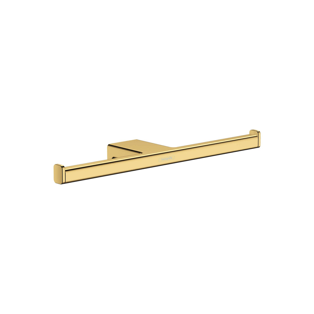 hansgrohe Doppel-Toilettenpapierhalter AddStoris, Doppelpapierrollenhalter Brushed Bronze 2 Rollen o
