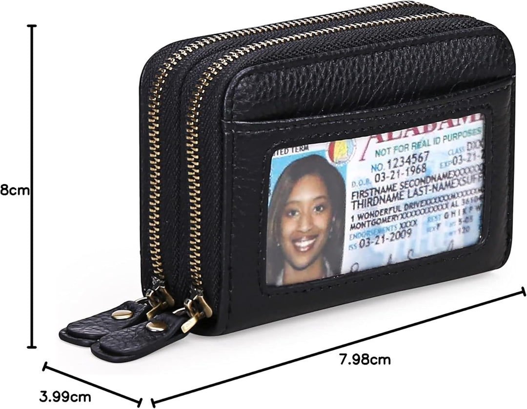 GAEKEAO Damen Geldbörse klein aus Echtes Leder, Geldbeutel für Frauen mit RFID-Schutz, Mini Damen Po