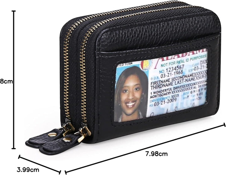 GAEKEAO Damen Geldbörse klein aus Echtes Leder, Geldbeutel für Frauen mit RFID-Schutz, Mini Damen Po