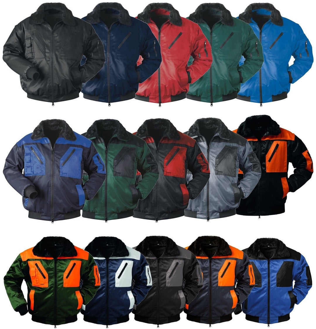 Feldtmann Norway Pilotjacke mit 4-in1-Funktion versch. Farben und Grössen (L, schwarz/grau)