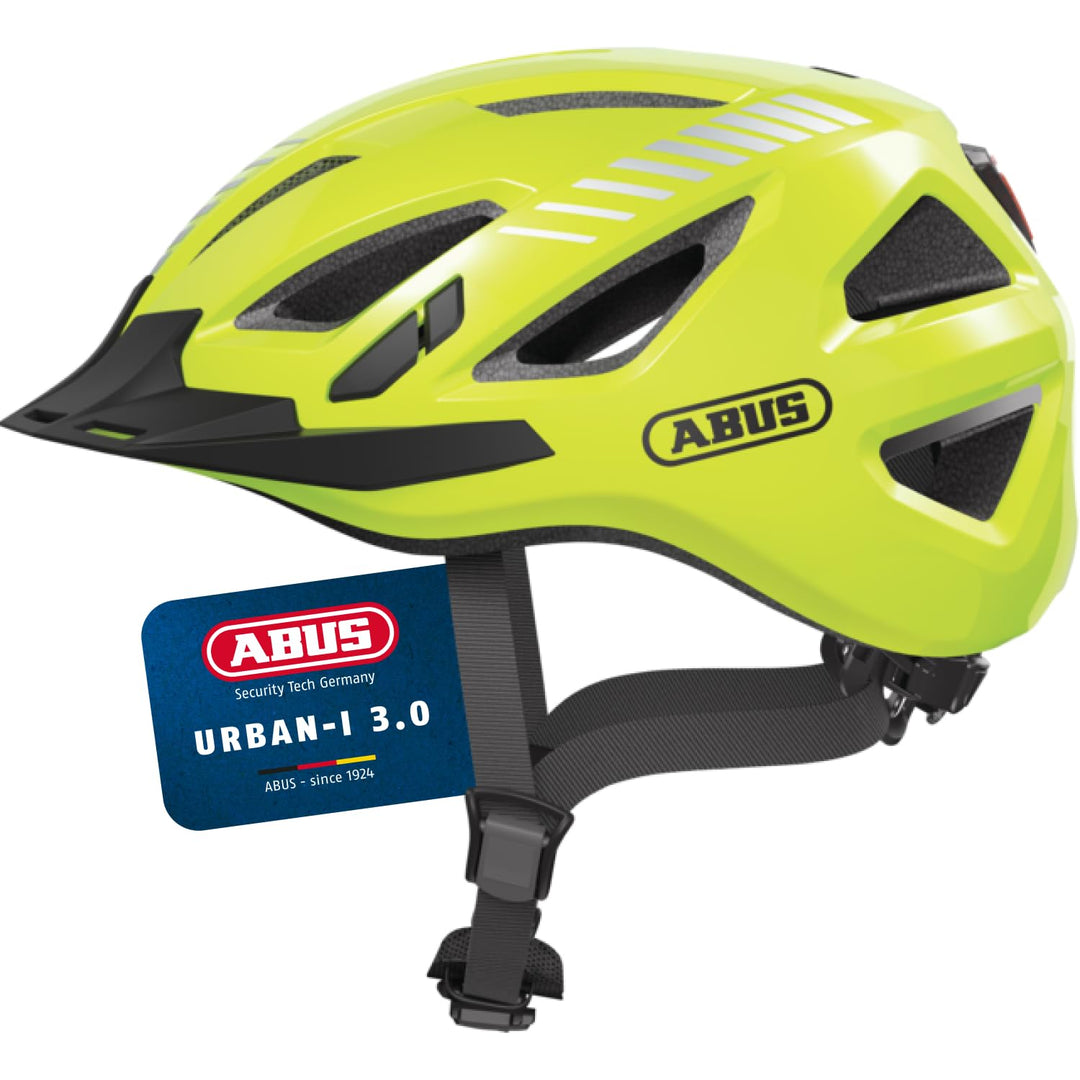 ABUS Stadthelm Urban-I 3.0 - Fahrradhelm mit Rücklicht, Schirm und Magnetverschluss - für Damen und