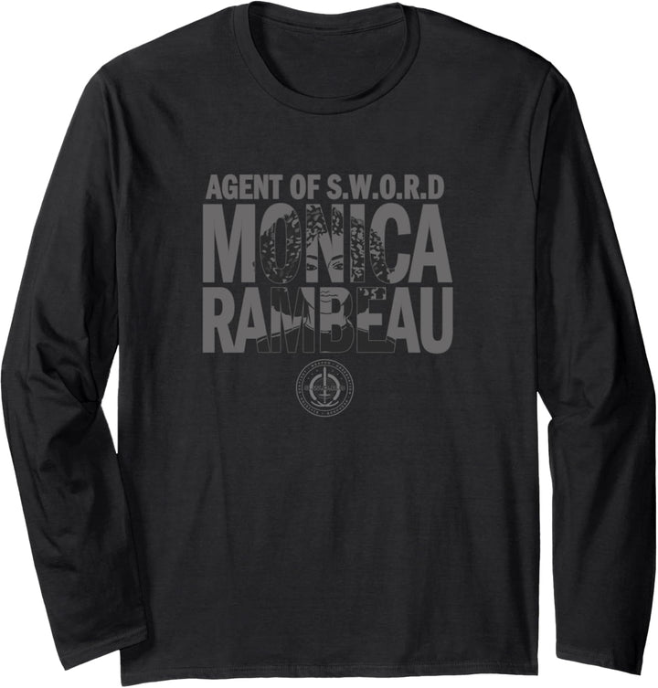 Marvel WandaVision Monica Rambeau Agent Of S.W.O.R.D. Text Langarmshirt